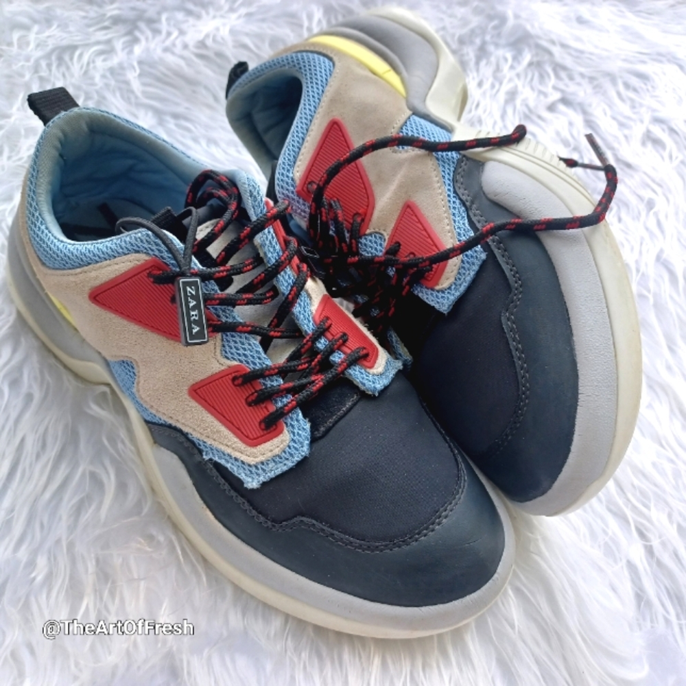 ZARA Contrasting Multicolored Atheleisure Sneakers